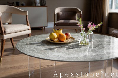 hex Striato Grigio vien cut Marble floor tiles