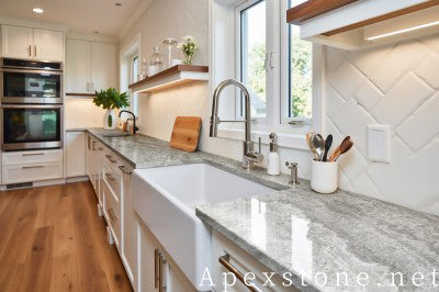 hex Striato Grigio vien cut Marble floor tiles