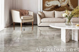 polishing grey Marble tile living room floor