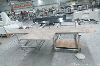 Honed Taj Mahal Quartzite tops