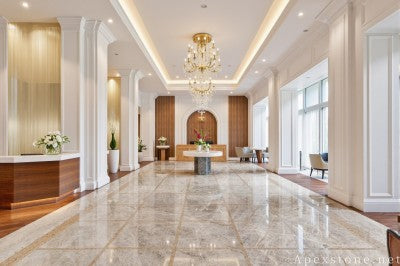 3/4 inch beige Quartzite floor lounge