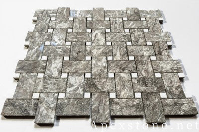 smooth Temple Gray Marble mosaic tiles