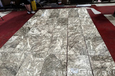 hex Temple Gray Marble tiles