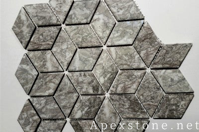 smooth Temple Gray Marble mosaic tiles