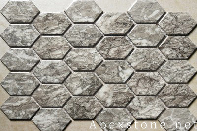 smooth Temple Gray Marble mosaic tiles