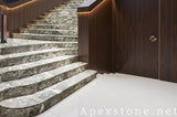 patterned grey Marble floor foyer
