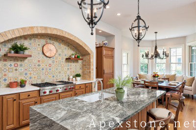 3/4 inch Temple Gray Marble island countertops