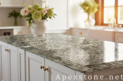 3/4 inch Temple Gray Marble island countertops