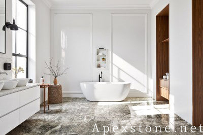 hex Temple Gray Marble tiles