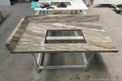 raw Tiffany Blue Marble slabs