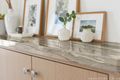 Honed Tiffany Blue Marble tops