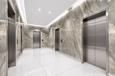 10mm green Marble floor hotel