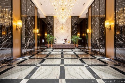 10mm green Marble floor hotel