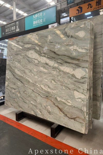 raw Tiffany Blue Marble slabs