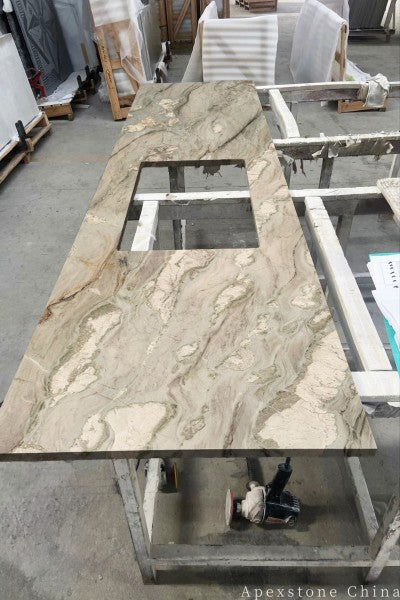 Honed Tiffany Blue Marble tops