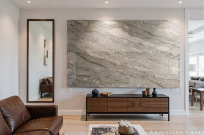 small green Marble top TV Stands