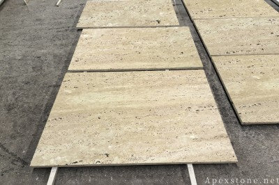 small beige Travertine outside walls