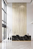 polished beige Travertine floor office
