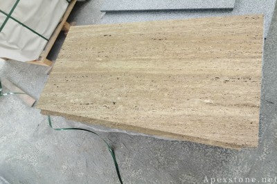 small beige Travertine outside walls