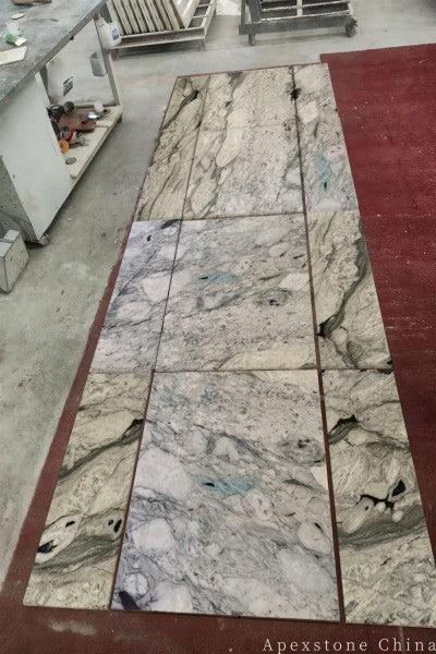 polished Turkey Bulgari Green Marble floor tiles