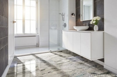 green Marble 72 inch tile bathroom floor