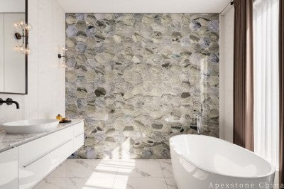 12x24 Turkey Bulgari Green Marble mosaic tiles