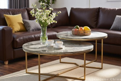 rectangle green Marble table tops