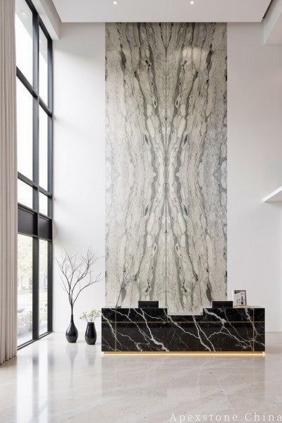 decorative green Marble wall office