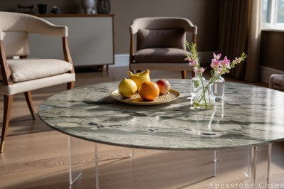 polished Turkey Bulgari Green Marble floor tiles
