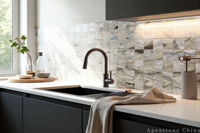 polished Turkey Bulgari Green Marble floor tiles