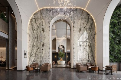 decorative green Marble wall office
