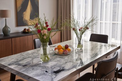 small green Marble dining table