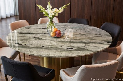 small green Marble dining table