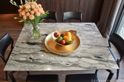 extendable green Marble dining table