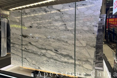 3/4 inch Bulgari Green Marble stair steps