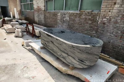 luxury Bulgari Green Marble bathtub