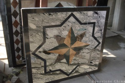 square Bulgari Green Marble medallion