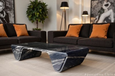 small black Marble coffee table