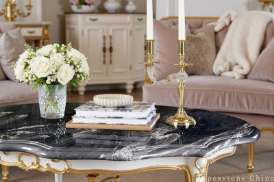 small black Marble coffee table