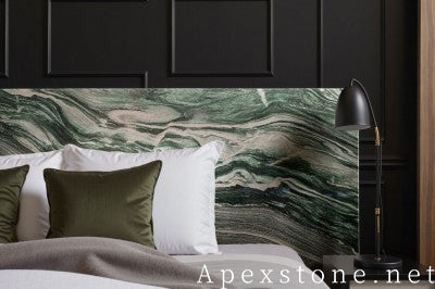 square green Quartzite nightstand