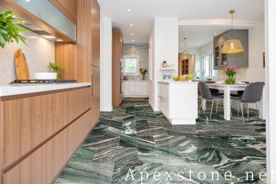 small Verde Lapponia Quartzite floor tiles