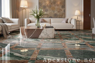 prefab green Quartzite medallion