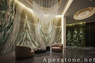 20mm green Quartzite floor lounge