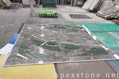 prefab green Quartzite medallion