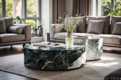 small green Marble coffee table