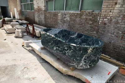 luxury Veria Green Marble bathtub