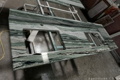 3/4 inch green Marble vanity tops