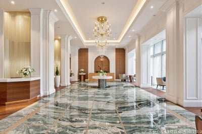 mosaic green Marble floor lounge