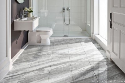 2x2 Volakas White Marble tiles