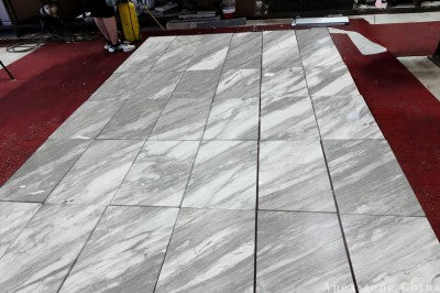 2x2 Volakas White Marble tiles
